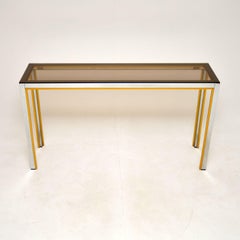 Vintage Italian Chrome Console Table by Zevi