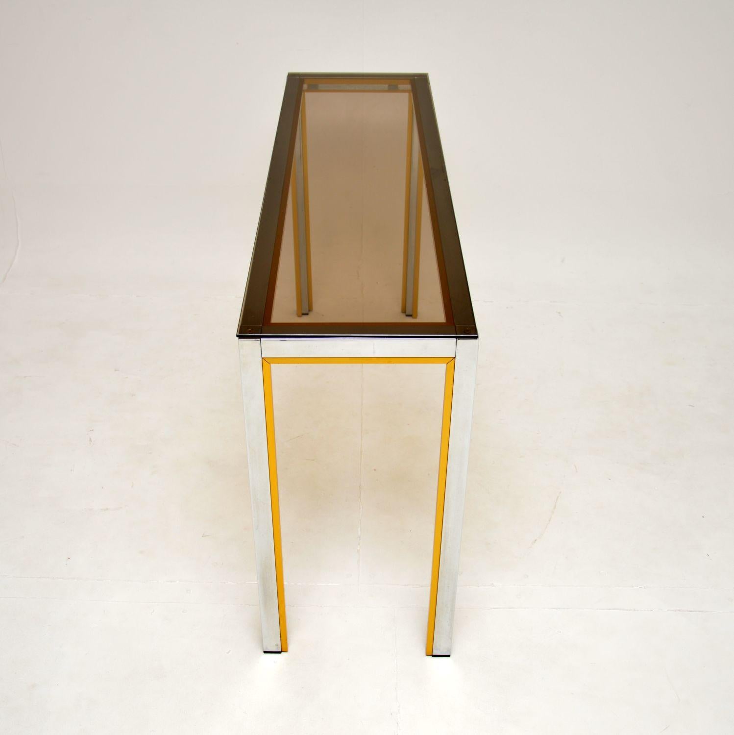 Table console italienne chromée vintage par Zevi Bon état - En vente à London, GB
