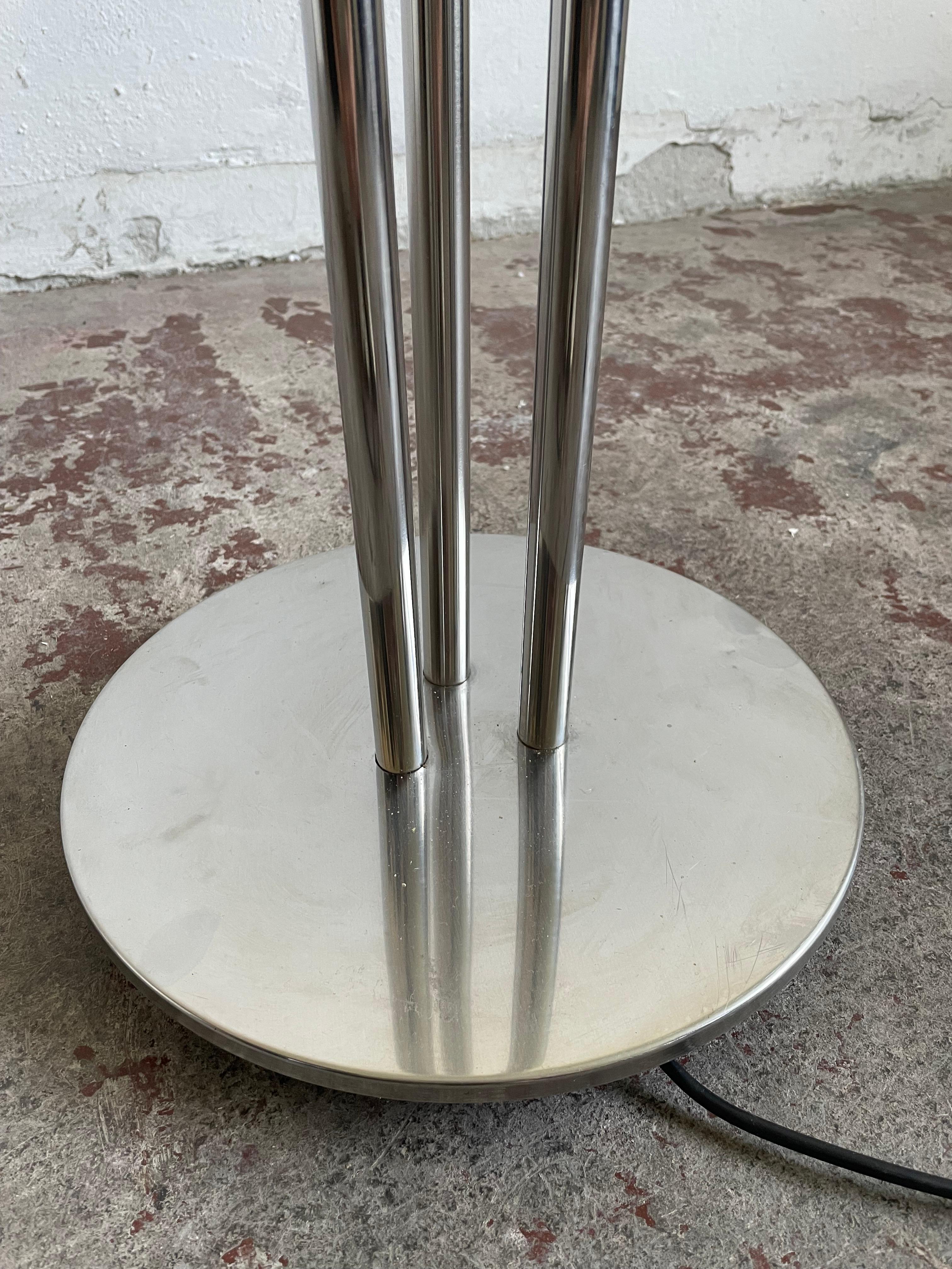 Vintage Italian Chrome Floor Lamp in style of Reggiani, Space Age Lamp, 1970s In Good Condition For Sale In Zagreb, HR