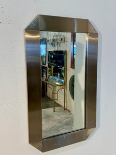 Vintage Italian Chrome-Framed Wall Mirror