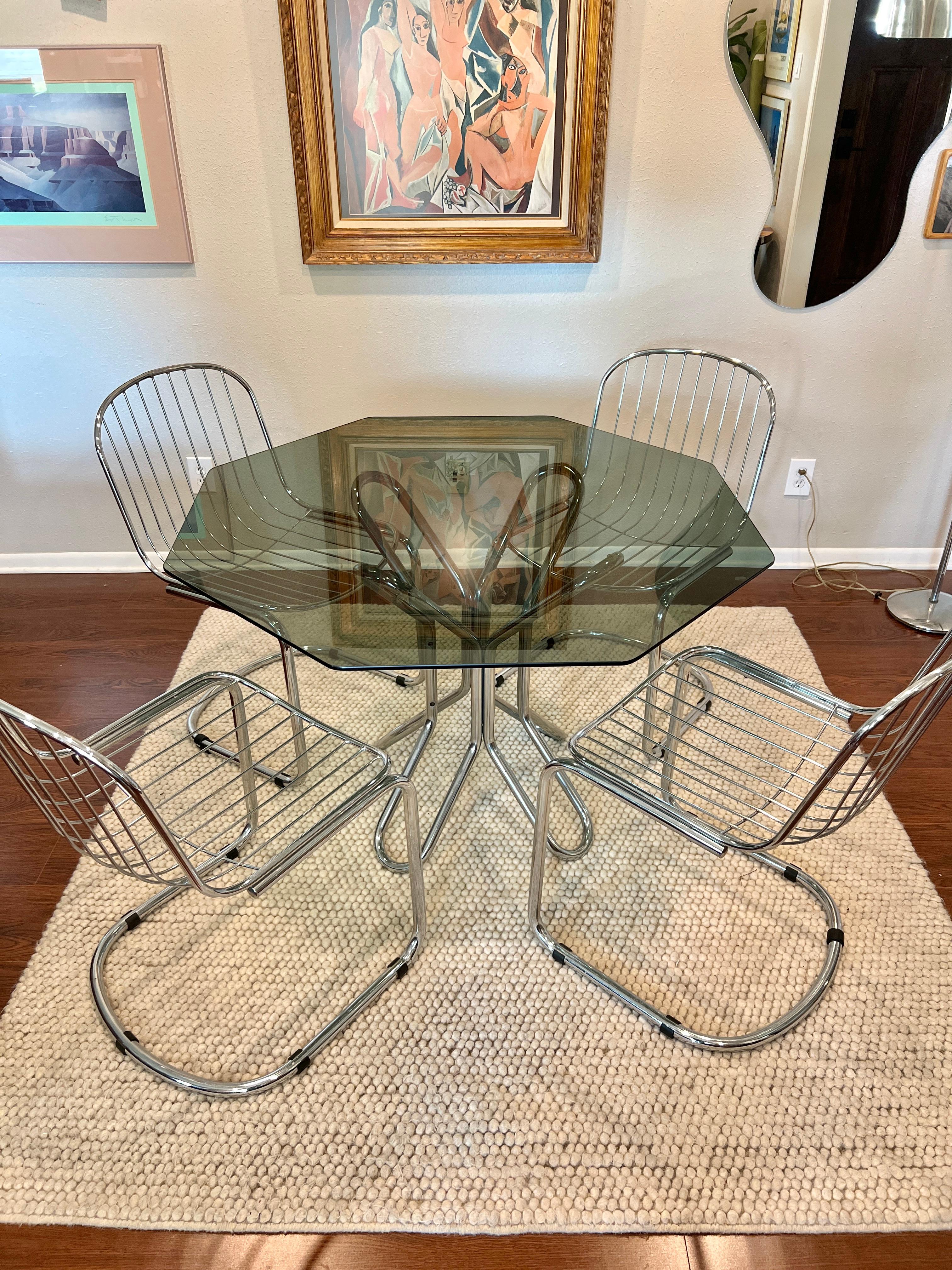 retro chrome kitchen table and chairs