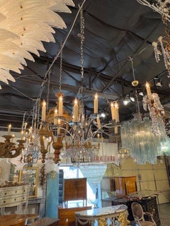 Vintage Italian Chrome Scolari Chandelier