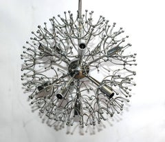 Vintage Italian Chrome Sputnik by Sciolari, circa 1970s