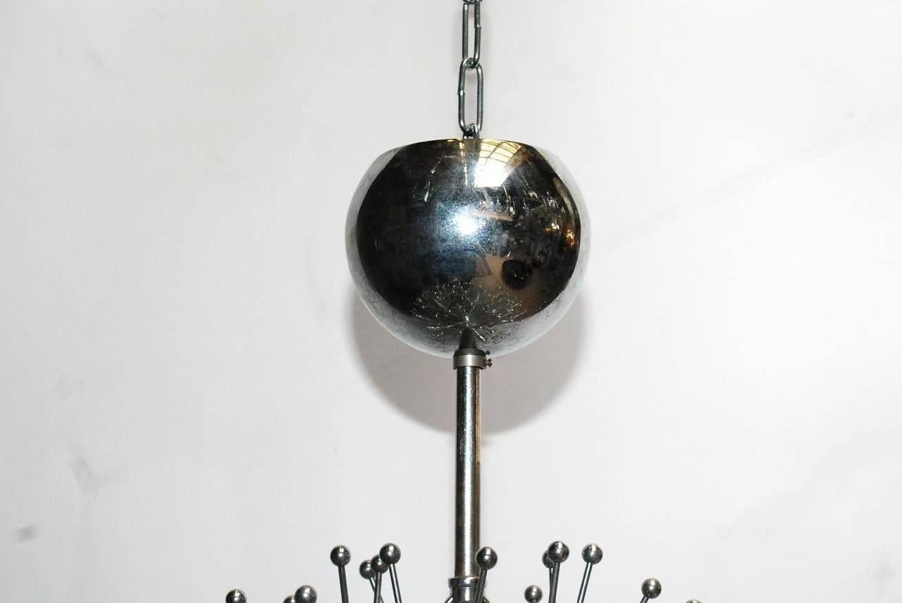 Vintage Italian Chrome Sputnik by Sciolari, circa 1970s For Sale 1