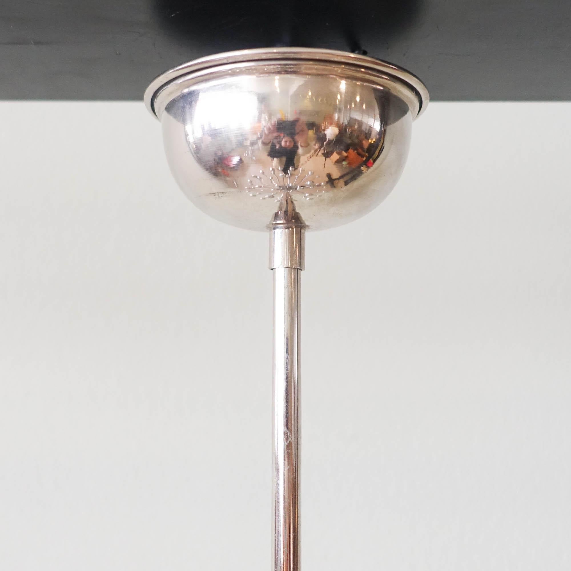 Mid-Century Modern Vintage Italian Chromed Steel Sputnik Ceiling Lamp, 1970s For Sale