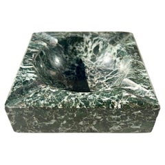 Vintage Italian chunky green marble ashtray, 1960s