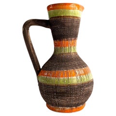 Vintage Italian Clay Pitcher Vase
