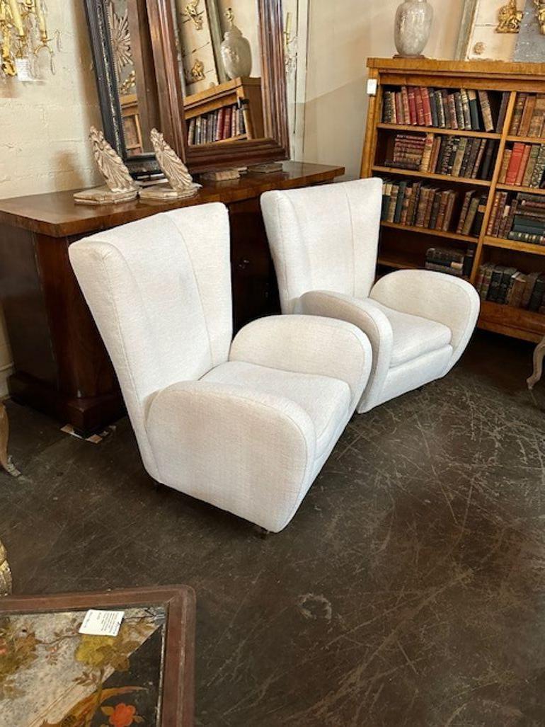 Vintage Italian Club Chairs In Good Condition For Sale In Dallas, TX