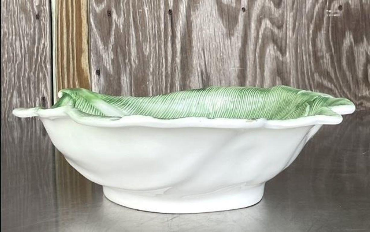 Céramique Bol à feuilles de banane d'une côte italienne vintage en vente