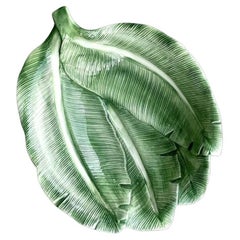 Vintage Italian Coastal Banana Leaf Bowl
