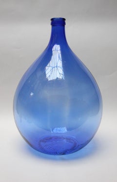 Vintage Italian Cobalt Blue Glass Demijohn / Carboy