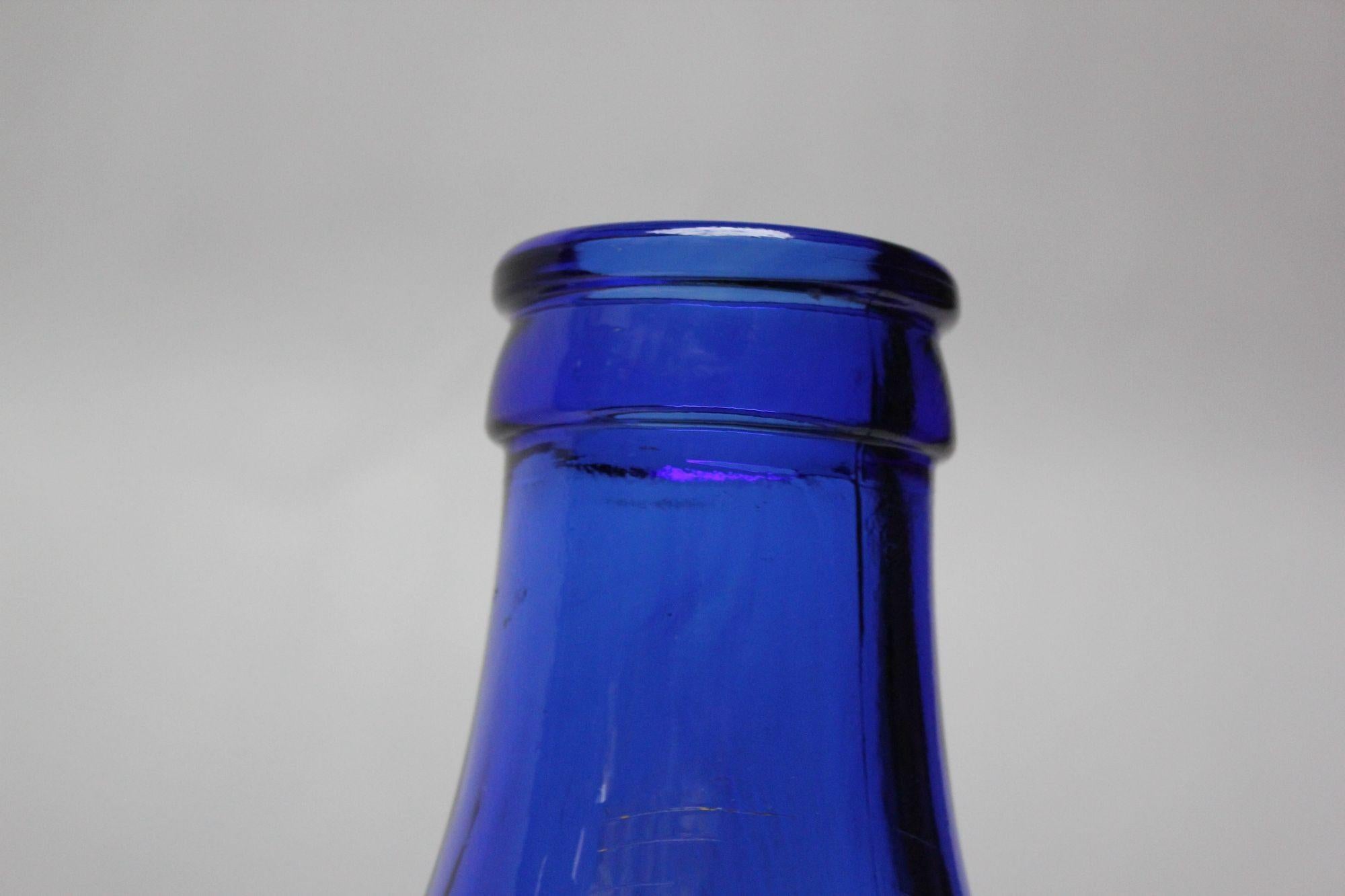 Vintage Italian Cobalt Blue Glass Demijohn / Carboy 3