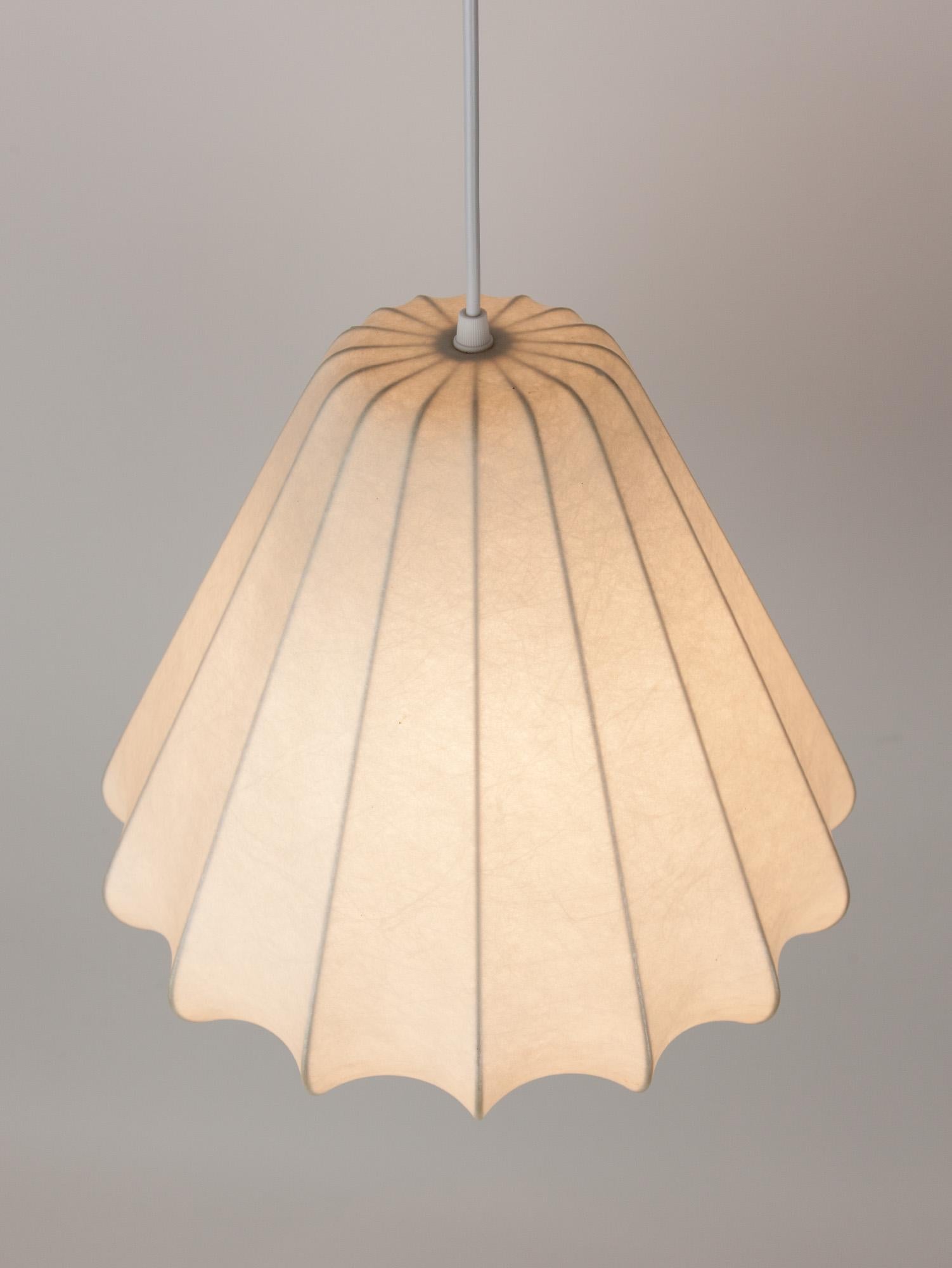 Vintage Italian Cocoon Ceiling Light in the style of Achille Castiglione, 1960s In Good Condition For Sale In PRESTON, AU