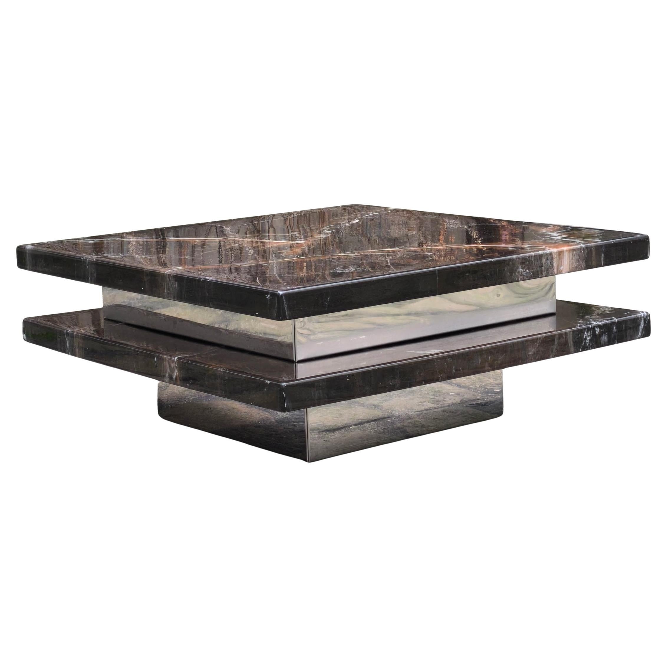 Vintage Italian coffee table attributed to Willy Rizzo, 1970s