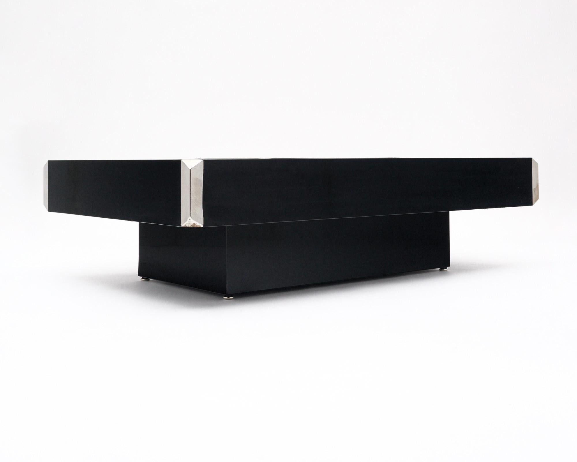 Mesa baja italiana vintage de Willy Rizzo Moderno de mediados de siglo en venta