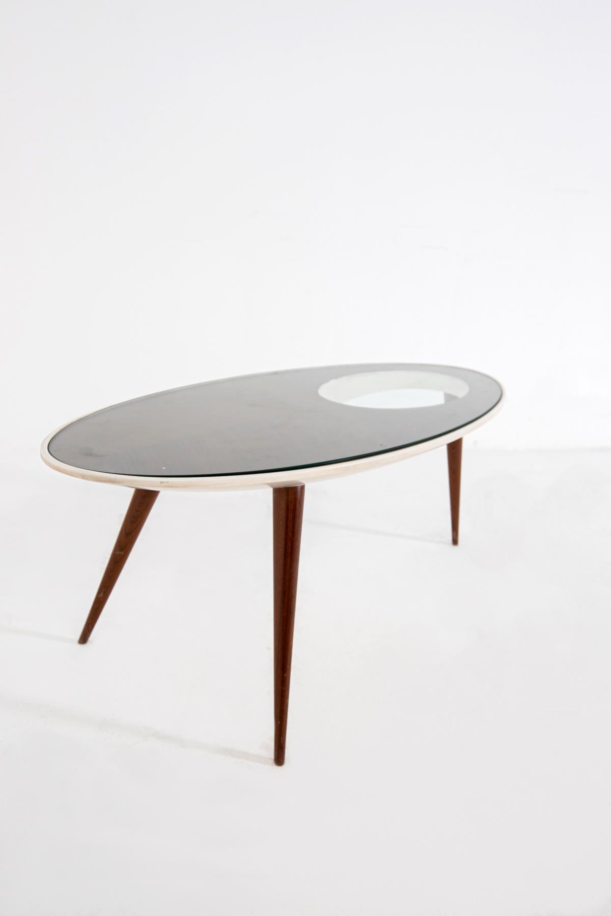 Vintage Italian Coffee Table Inspired by Gio Ponti 1