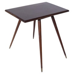 Vintage Italian coffee table with brass feet