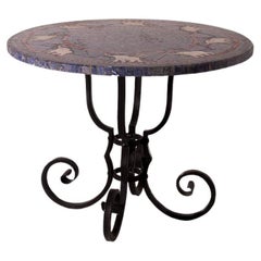Italienischer Vintage-Couchtisch mit Marmorplatte