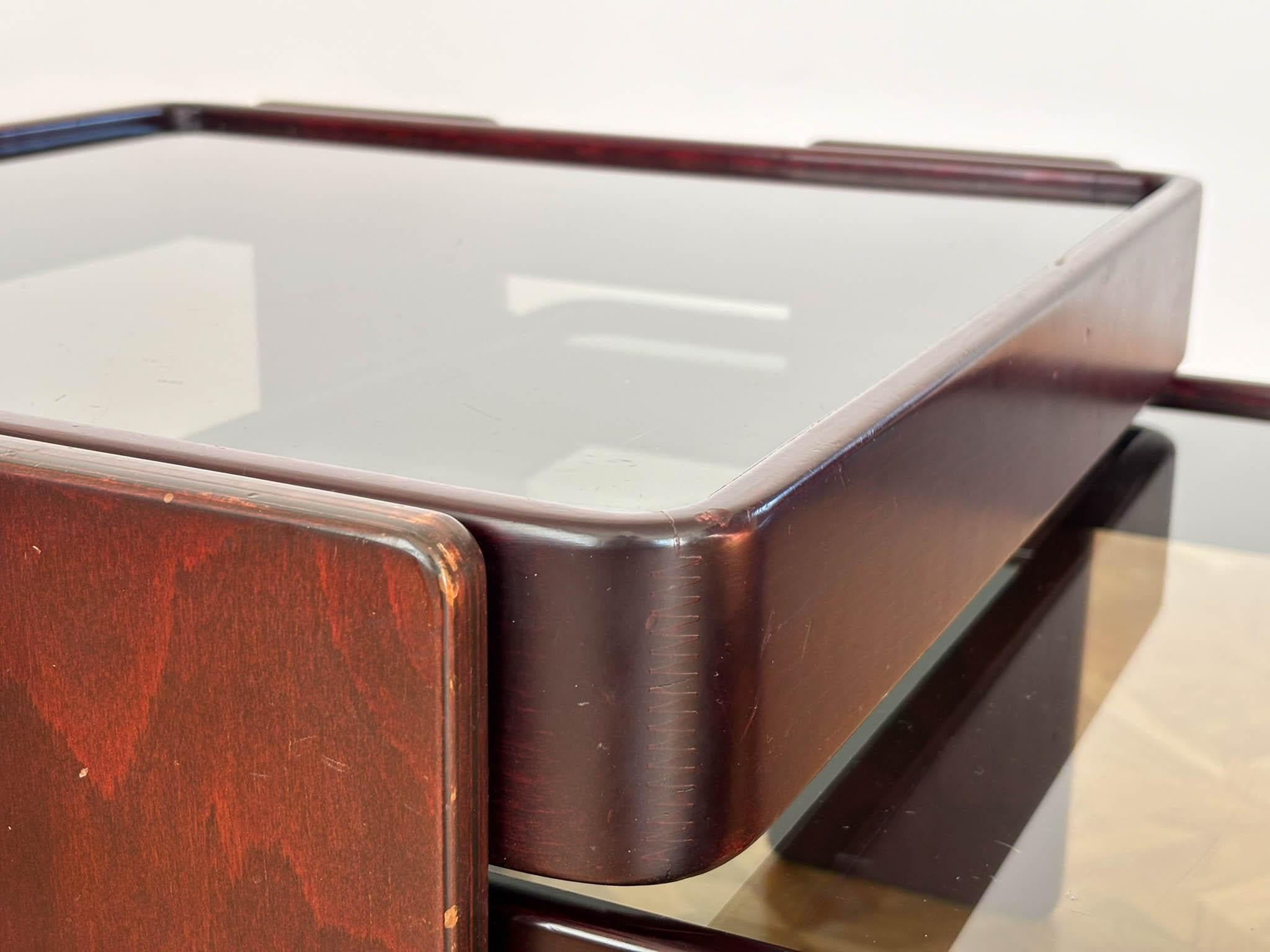 Coffee Nesting Table by Gianfranco Frattini for Cassina Italy set of 3 1970s 7