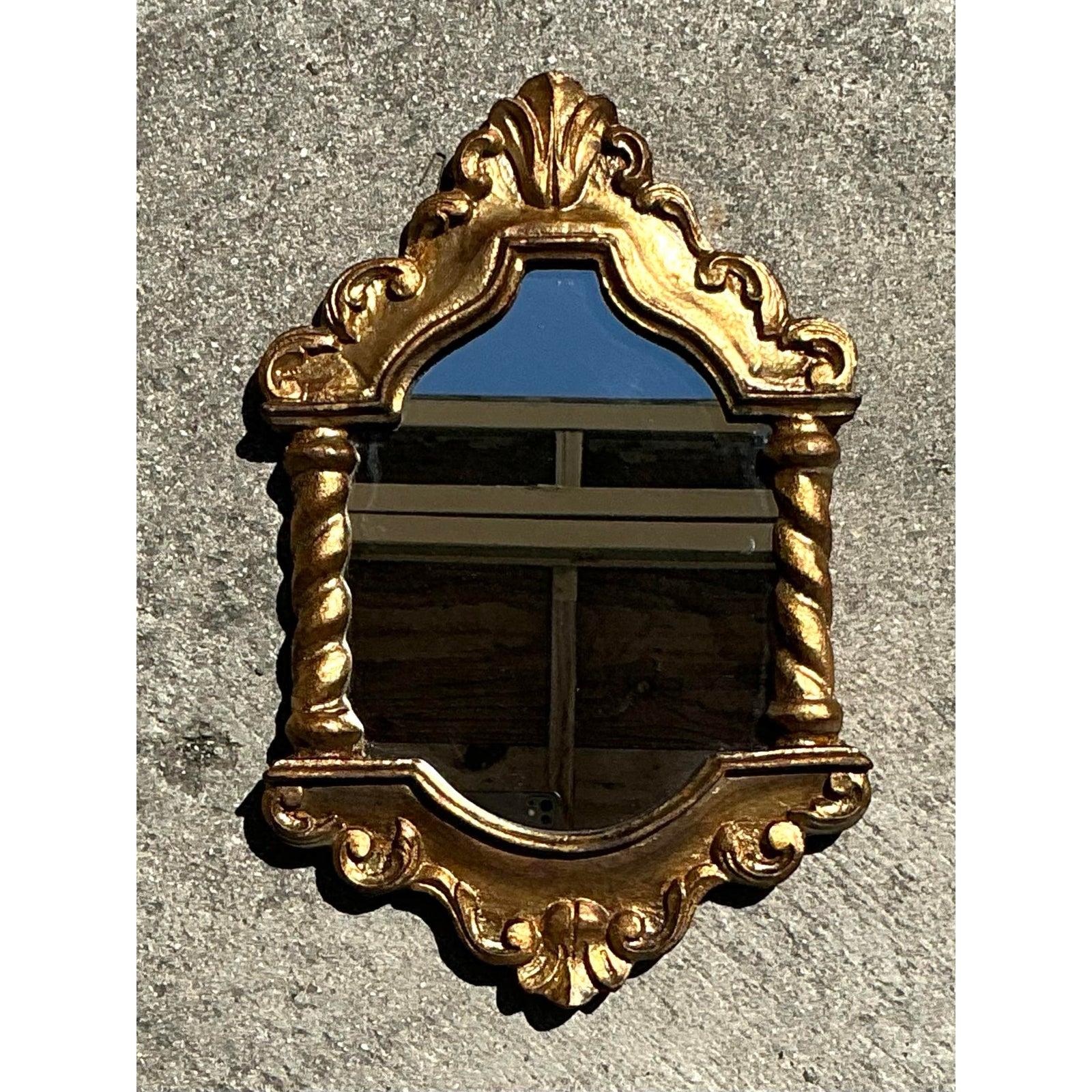 Specchio Collezione di specchi dorati italiani d'epoca - Set di 3 in vendita