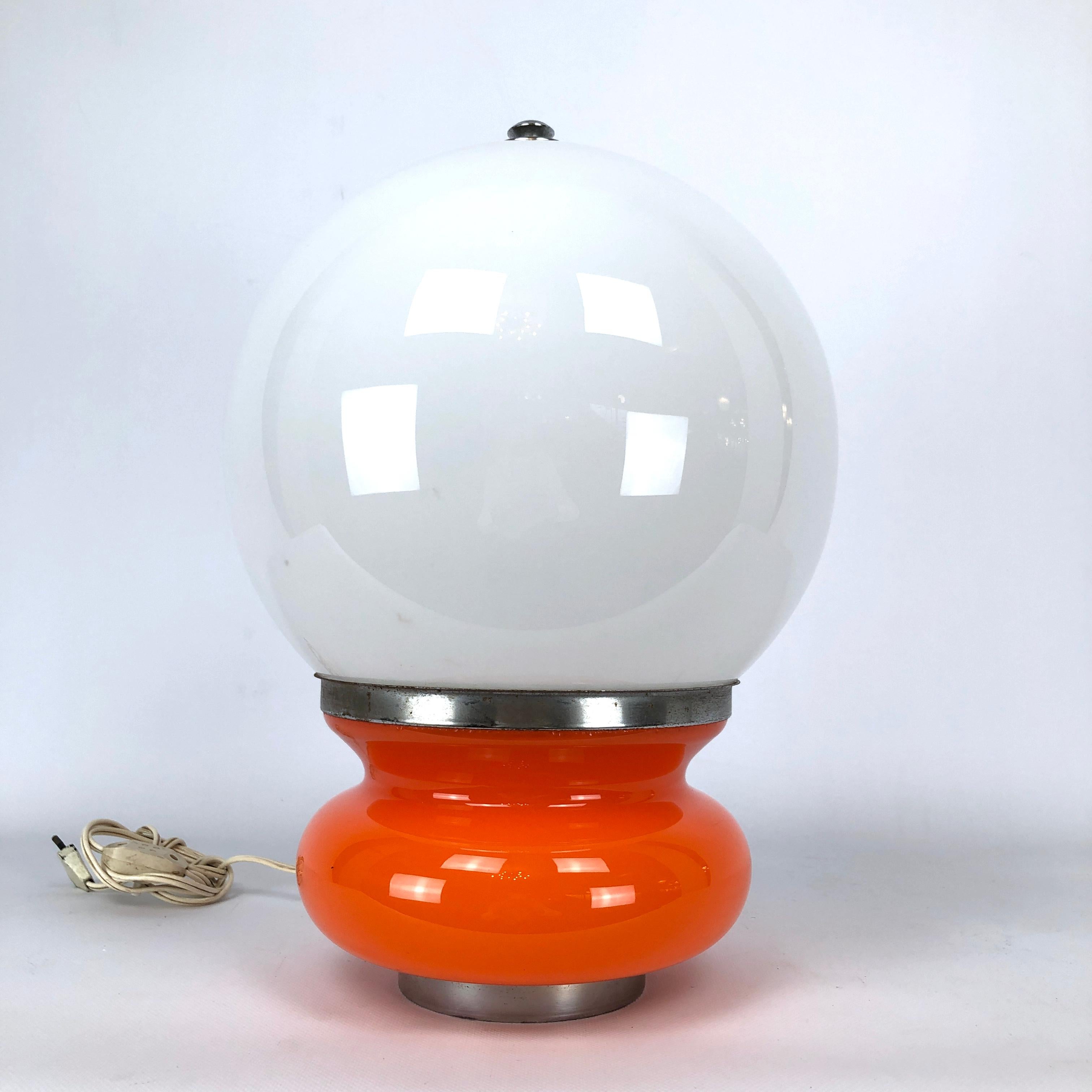 Vintage Italian coloured Murano Glas Tischlampe von Mazzega (Moderne der Mitte des Jahrhunderts) im Angebot