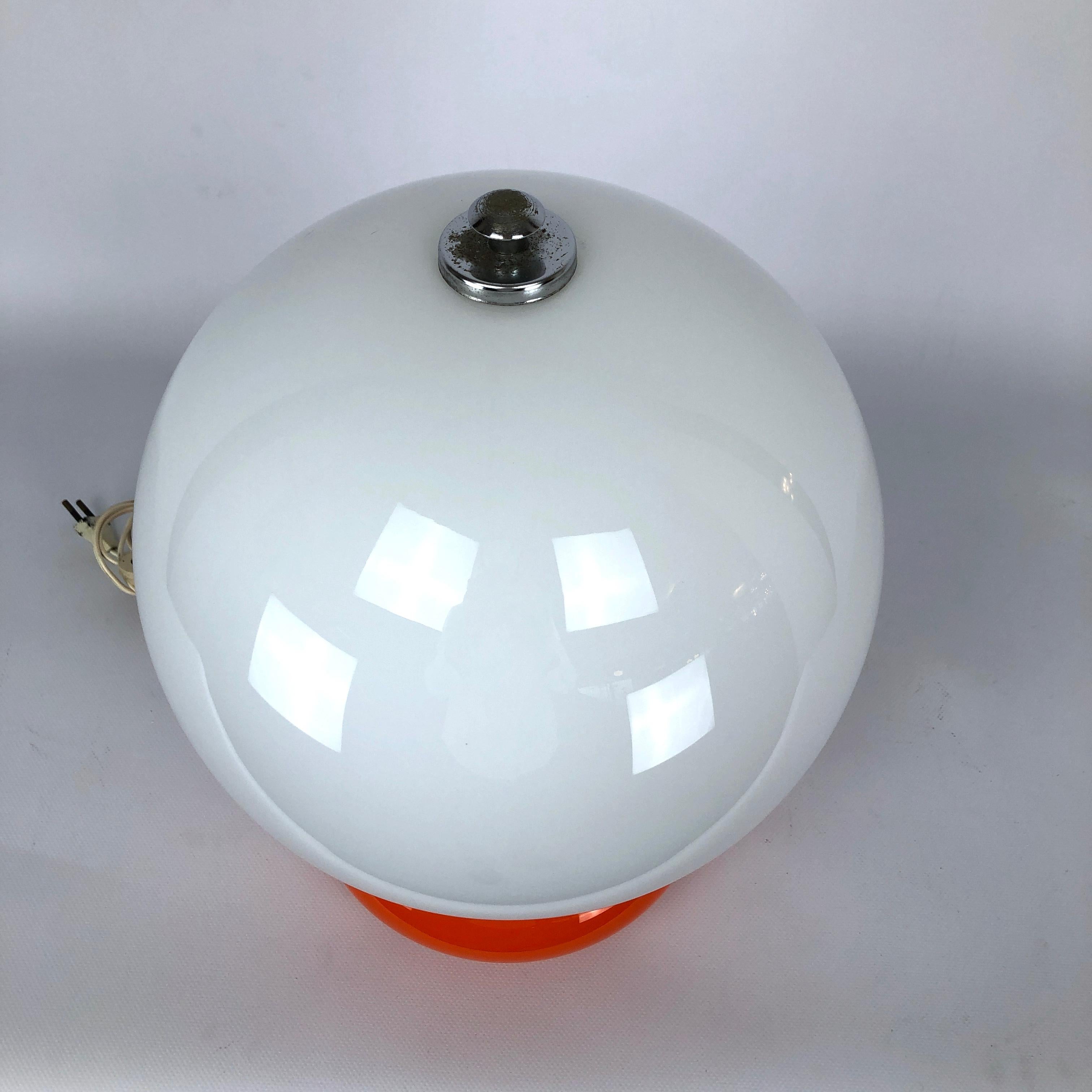 Late 20th Century Vintage Italian coloured Murano glass table lamp by Mazzega For Sale