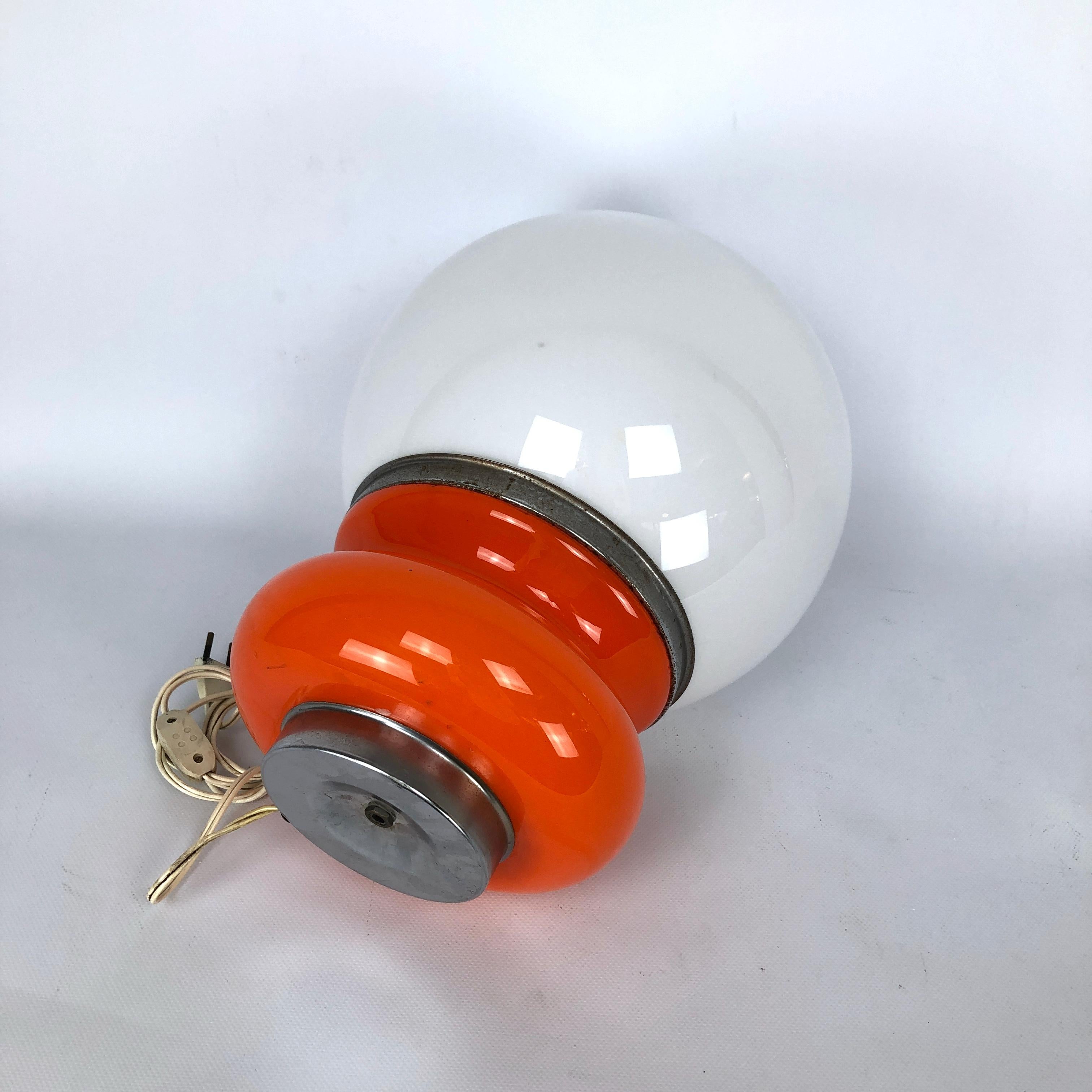 Vintage Italian coloured Murano Glas Tischlampe von Mazzega im Angebot 1