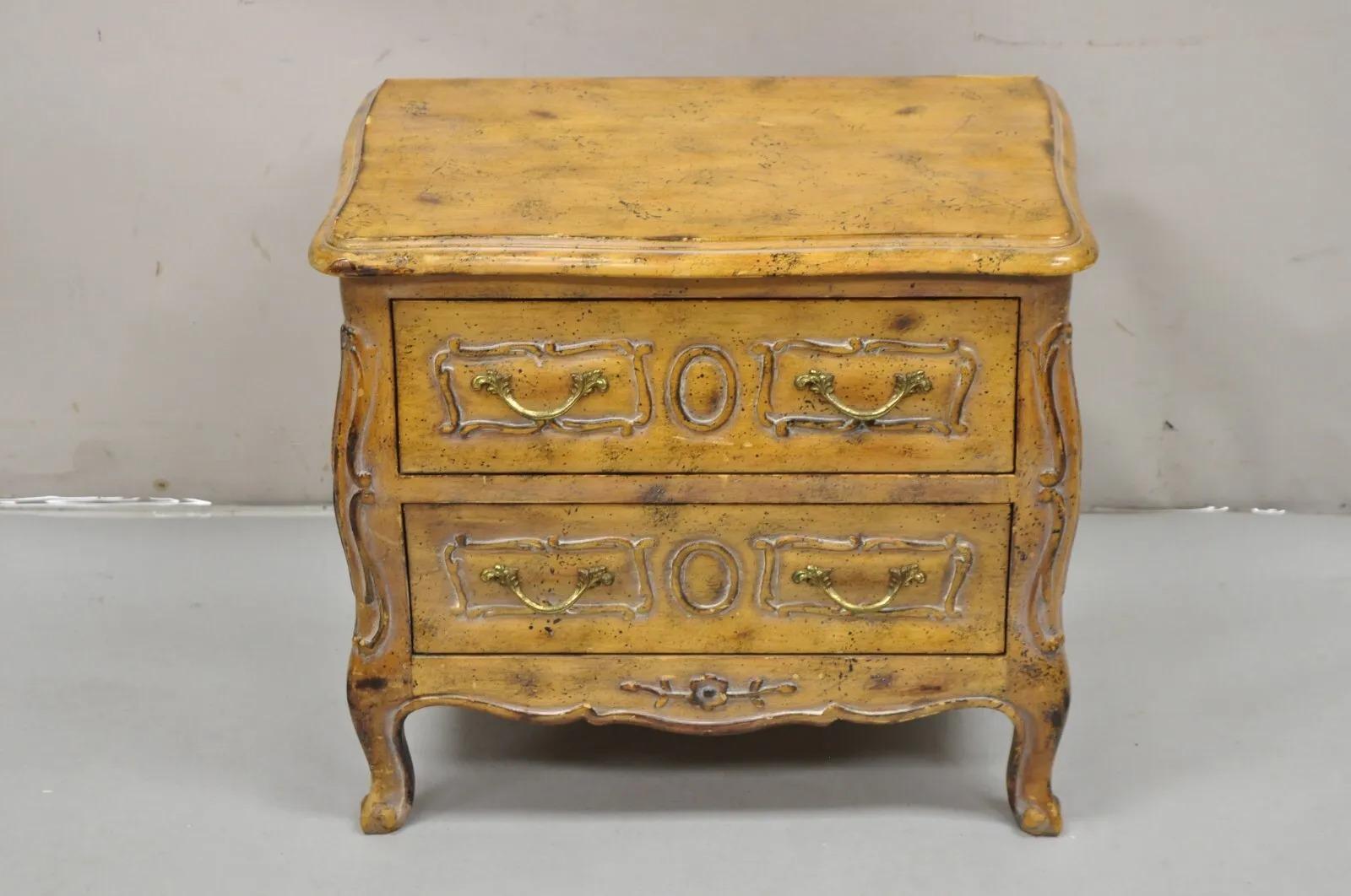 Vintage Italian Commode Jewelry Box Chest Miniature French Louis XV Style For Sale 6