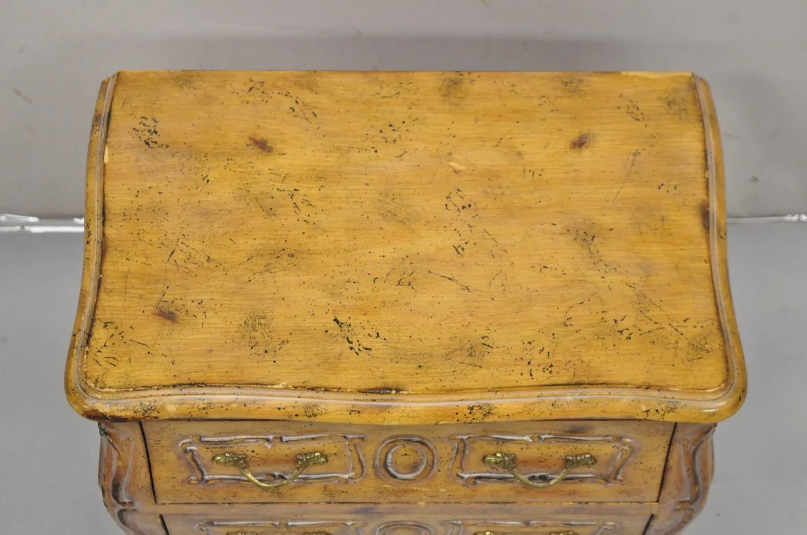 20th Century Vintage Italian Commode Jewelry Box Chest Miniature French Louis XV Style For Sale