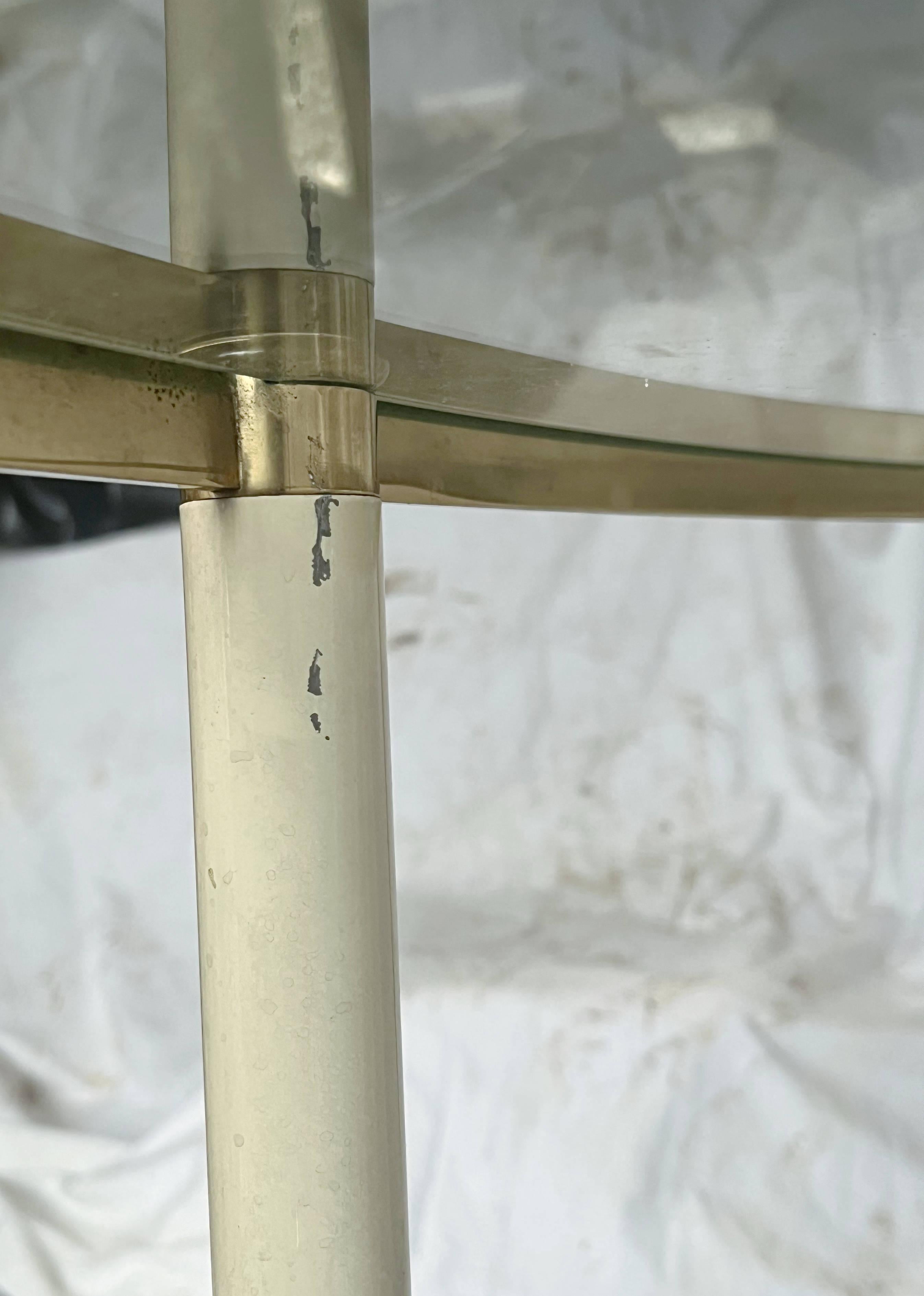 Brass Vintage Italian Console Table For Sale