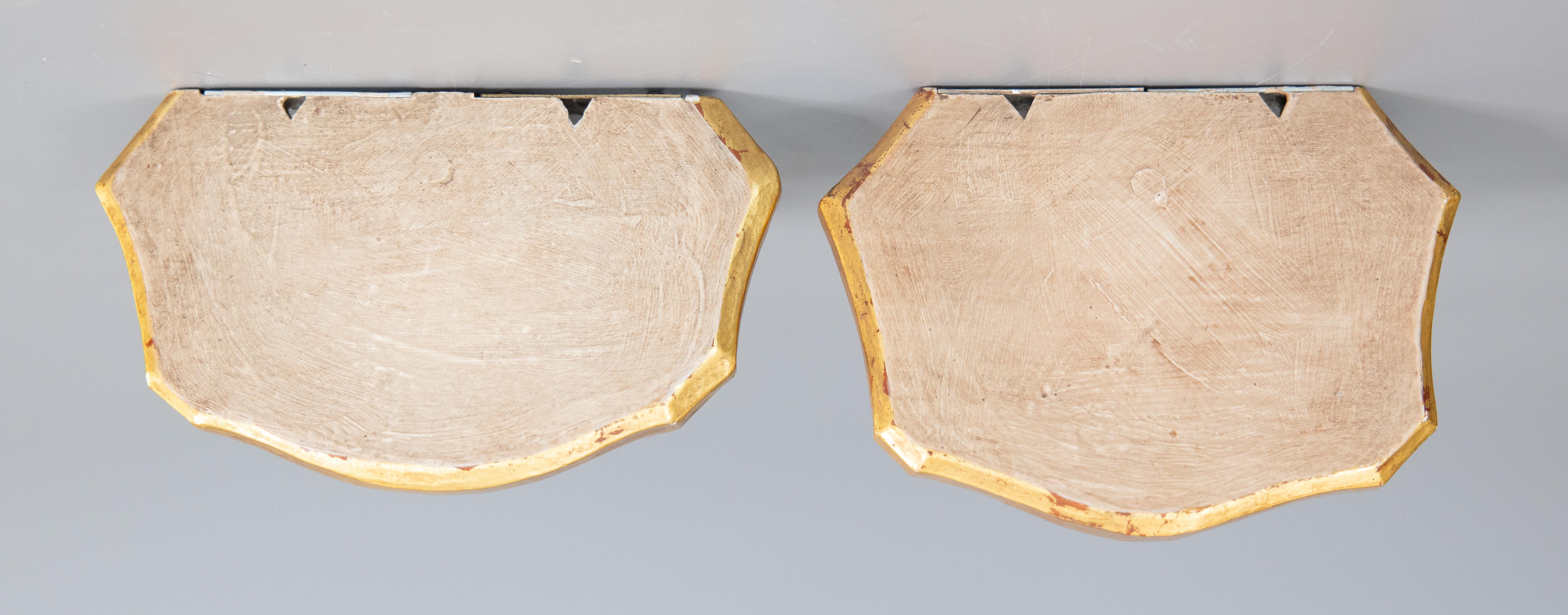 Mid-Century Modern Vintage Italian Consoles / Wall Brackets, a Pair For Sale