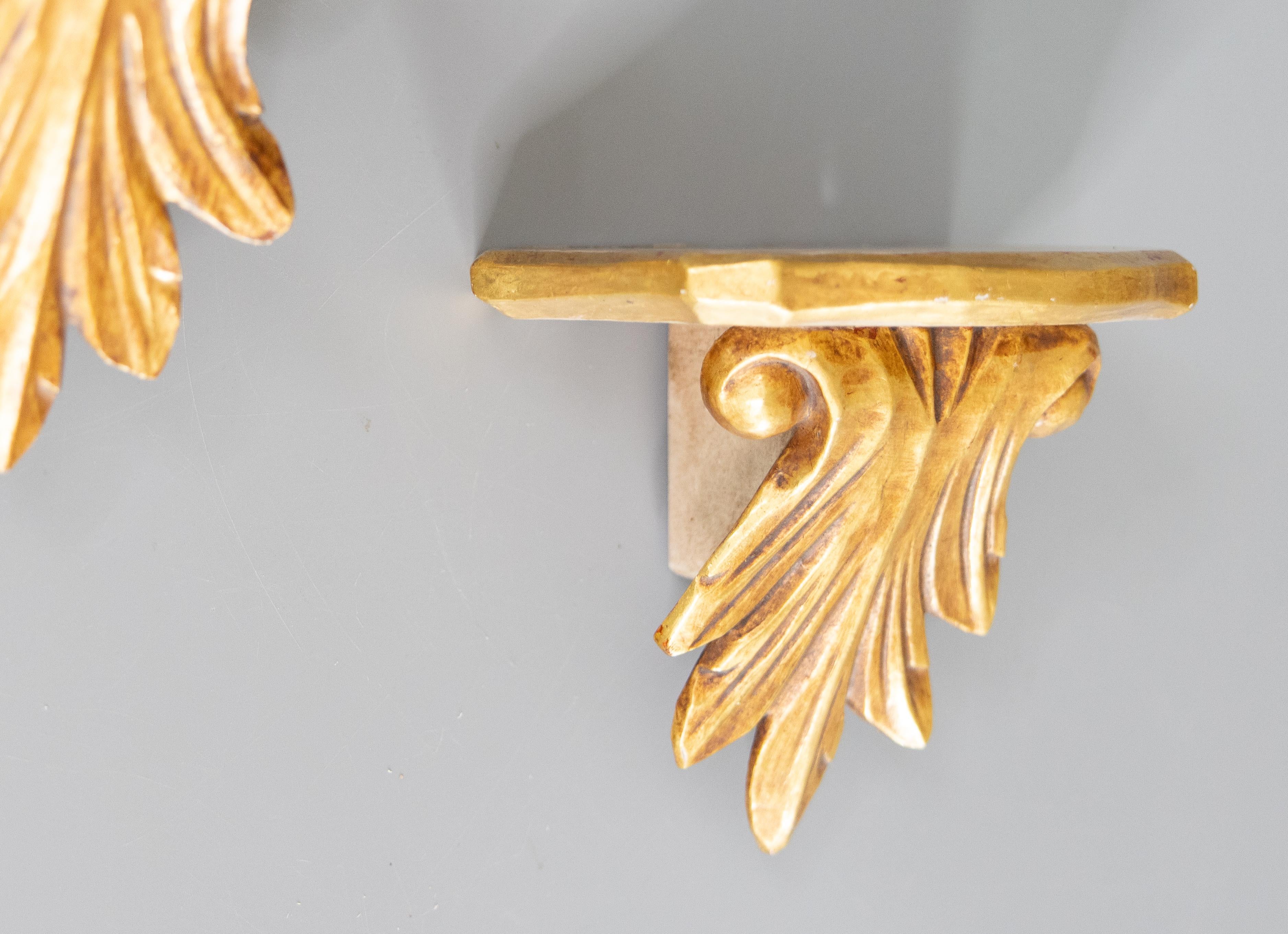 Wood Vintage Italian Consoles / Wall Brackets, a Pair For Sale