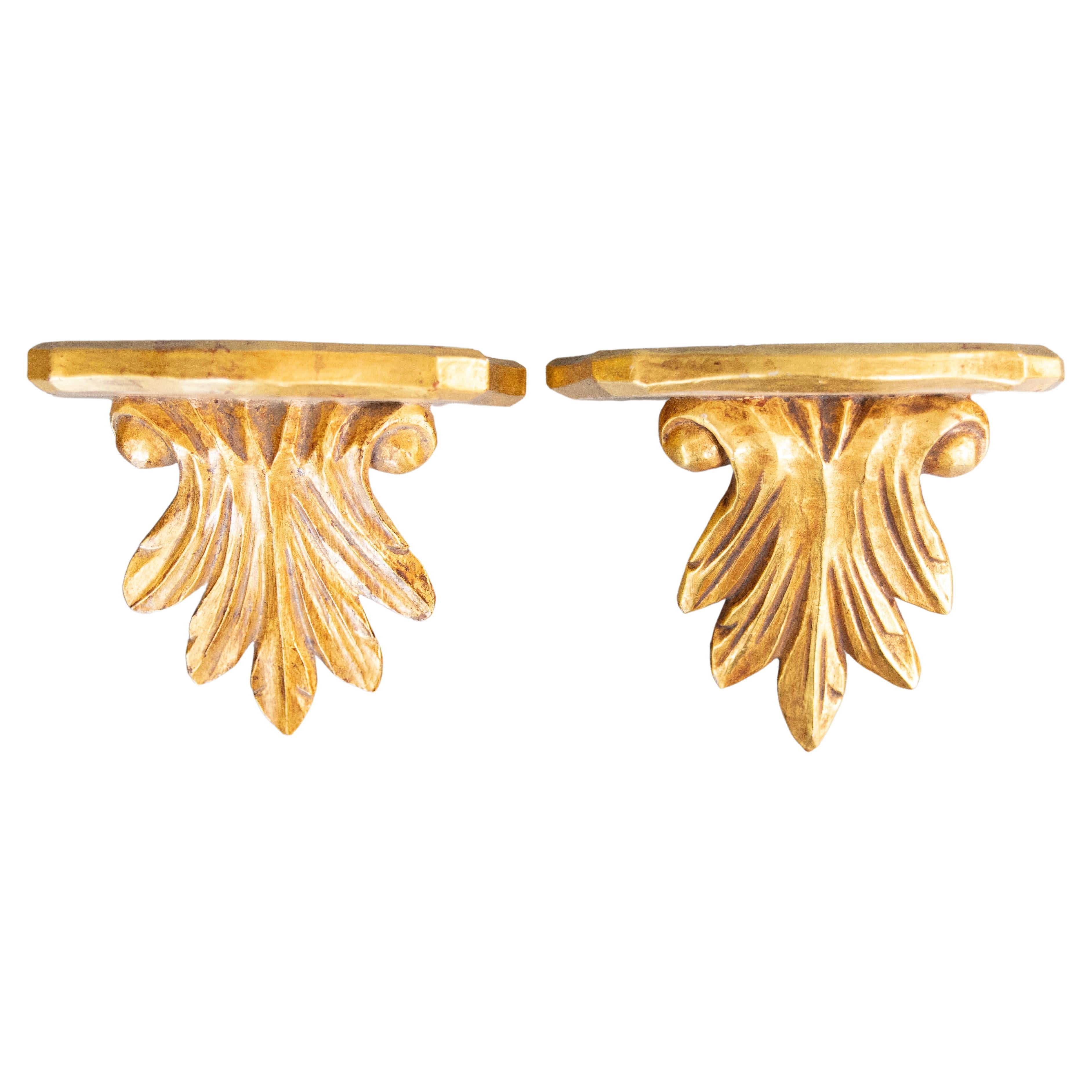 Consolas / Soportes de Pared Italianos Vintage, un Par