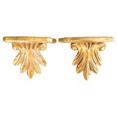 Paire de consoles / supports muraux italiens d'époque