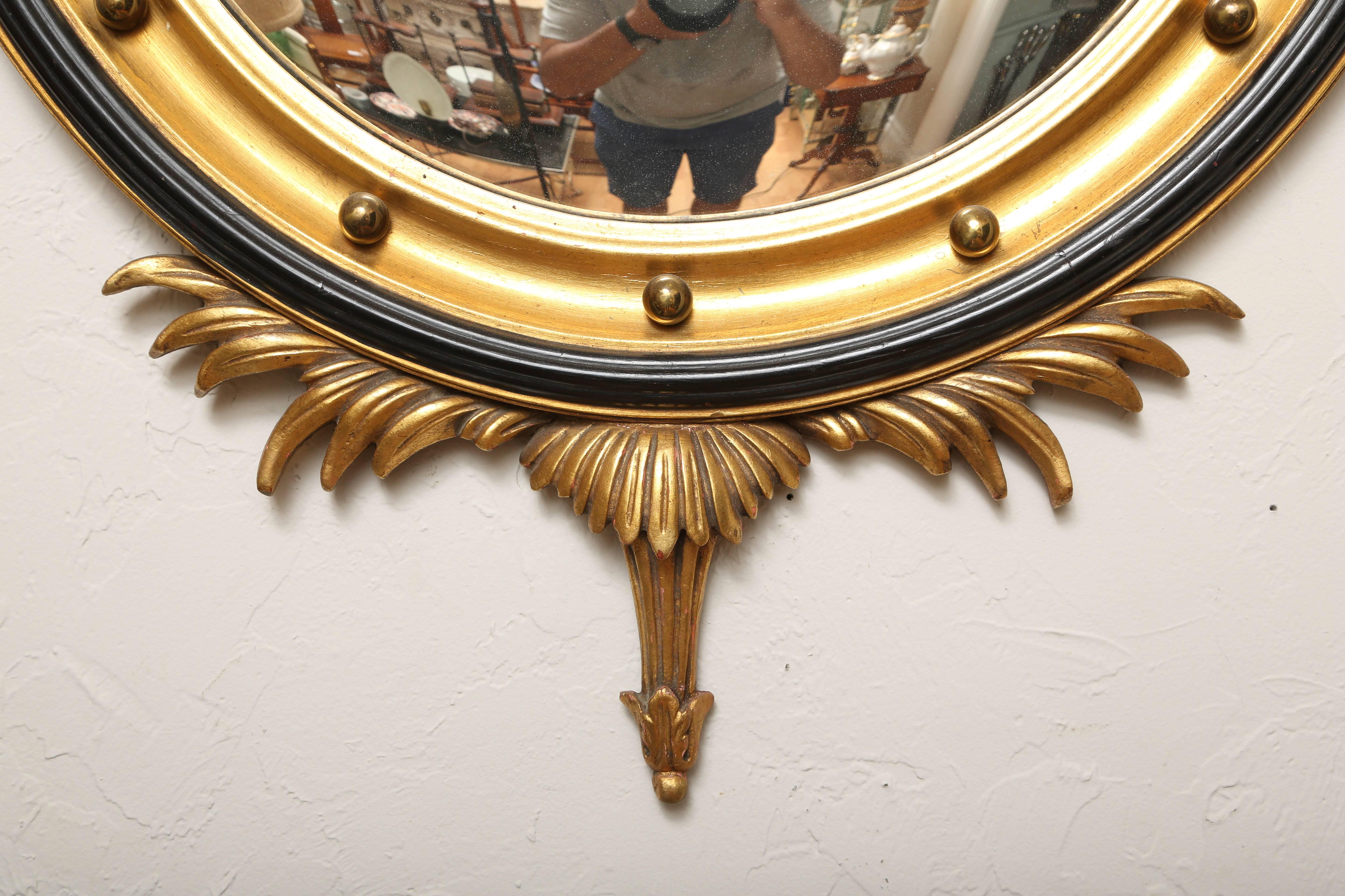 Vintage Italian Convex Eagle Mirror In Good Condition In West Palm Beach, FL