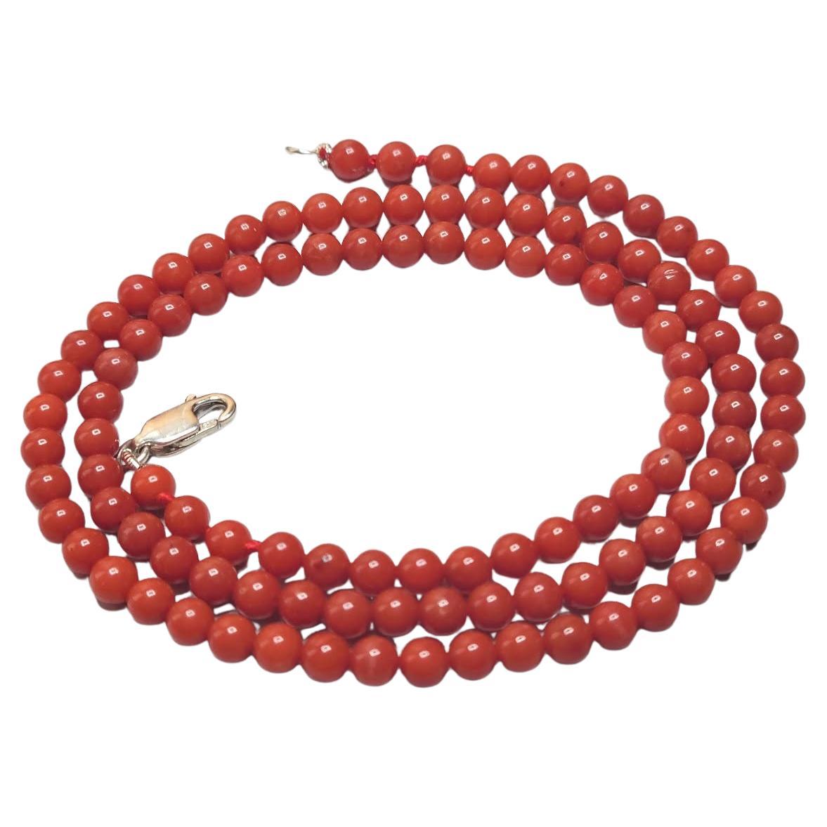 Vintage Italian Coral Necklace For Sale