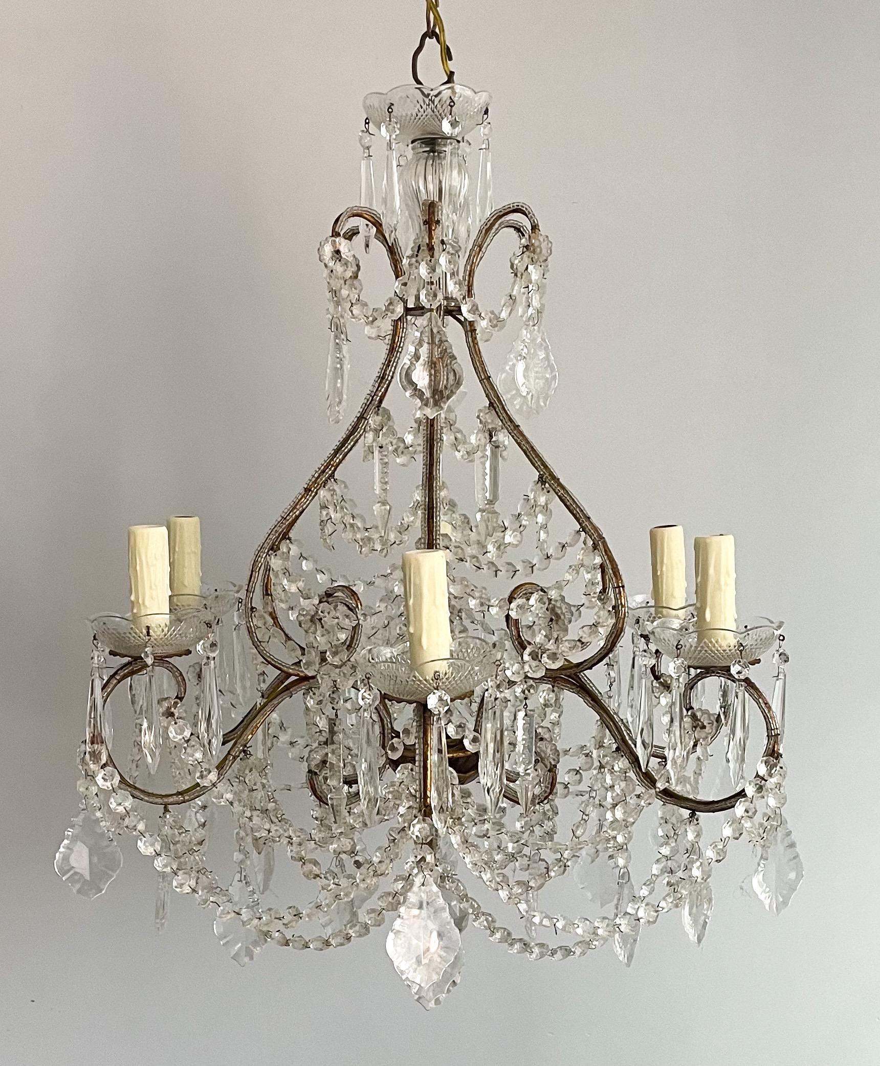 vintage beaded chandelier