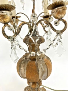 Vintage Italian Crystal Candelabra