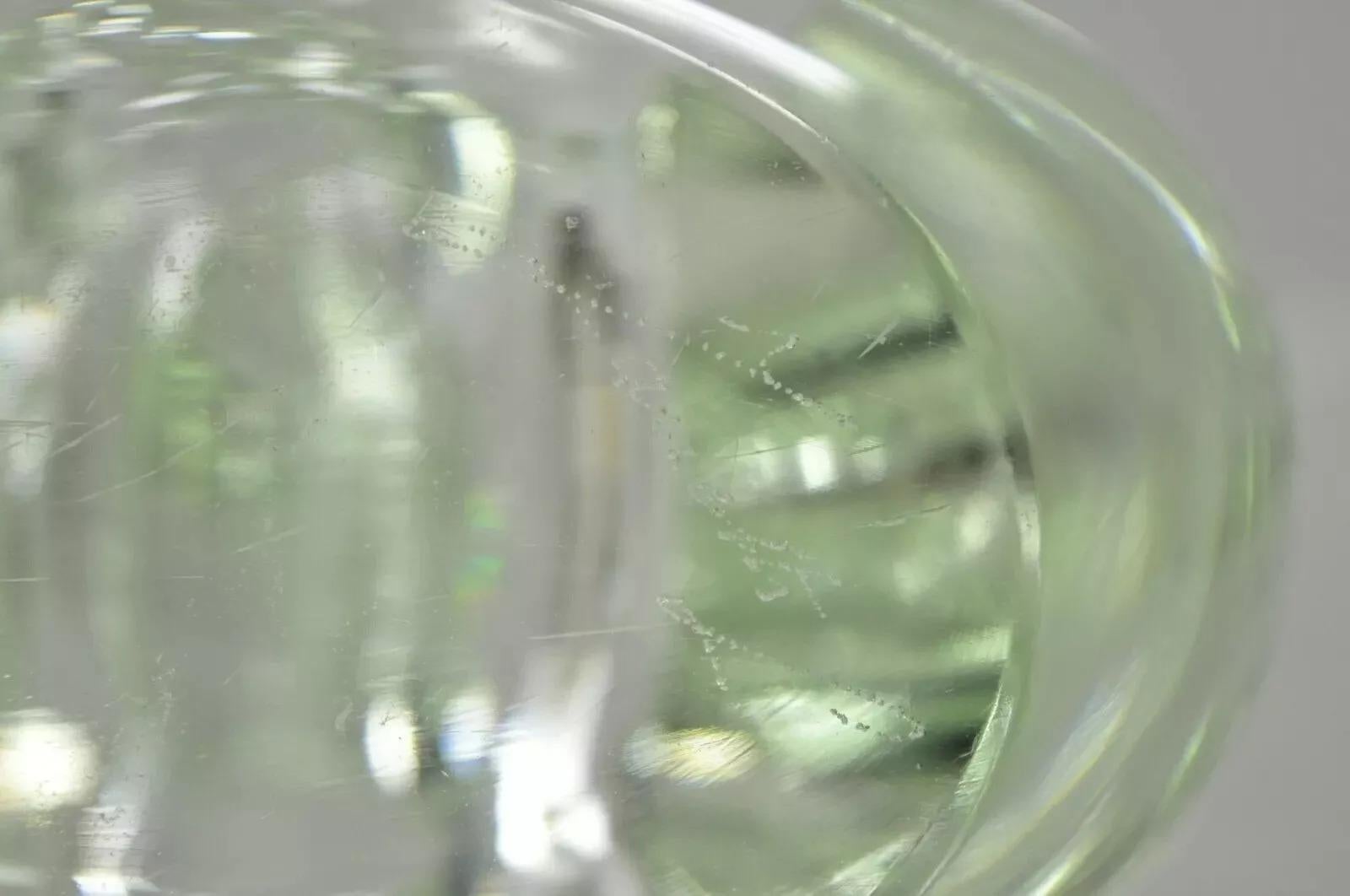 Verre Statue de poisson abstrait italienne en cristal de 16 pouces signée à la base en vente