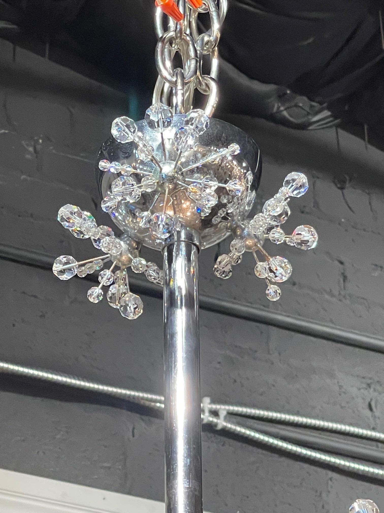 Vintage Italian Crystal Sputnik Chandelier 2