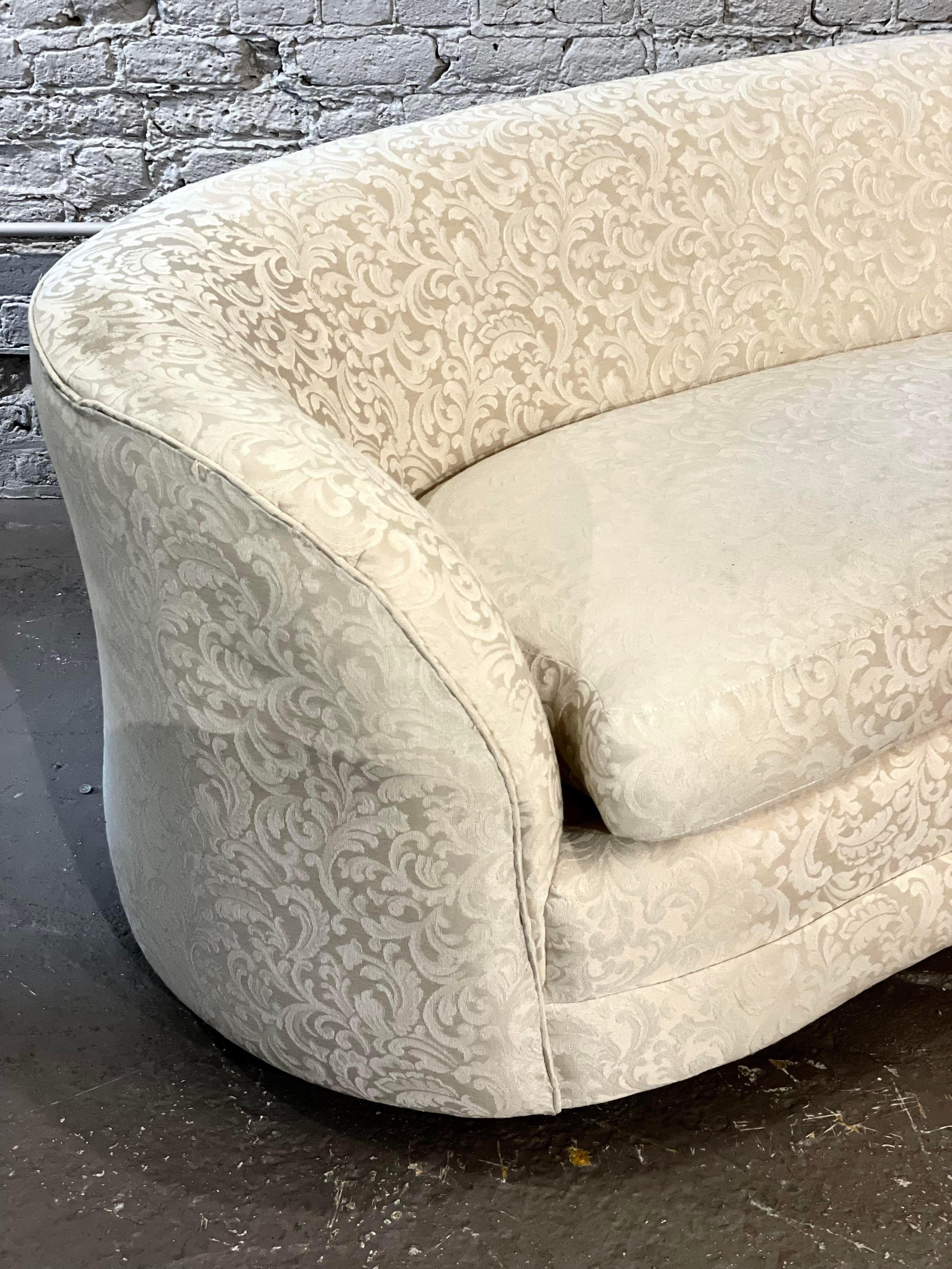 Vintage Italian Custom Curved Sofas - a Pair In Good Condition In Chicago, IL