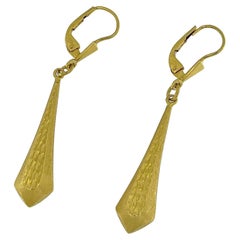 Pendientes colgantes vintage italianos Oro amarillo