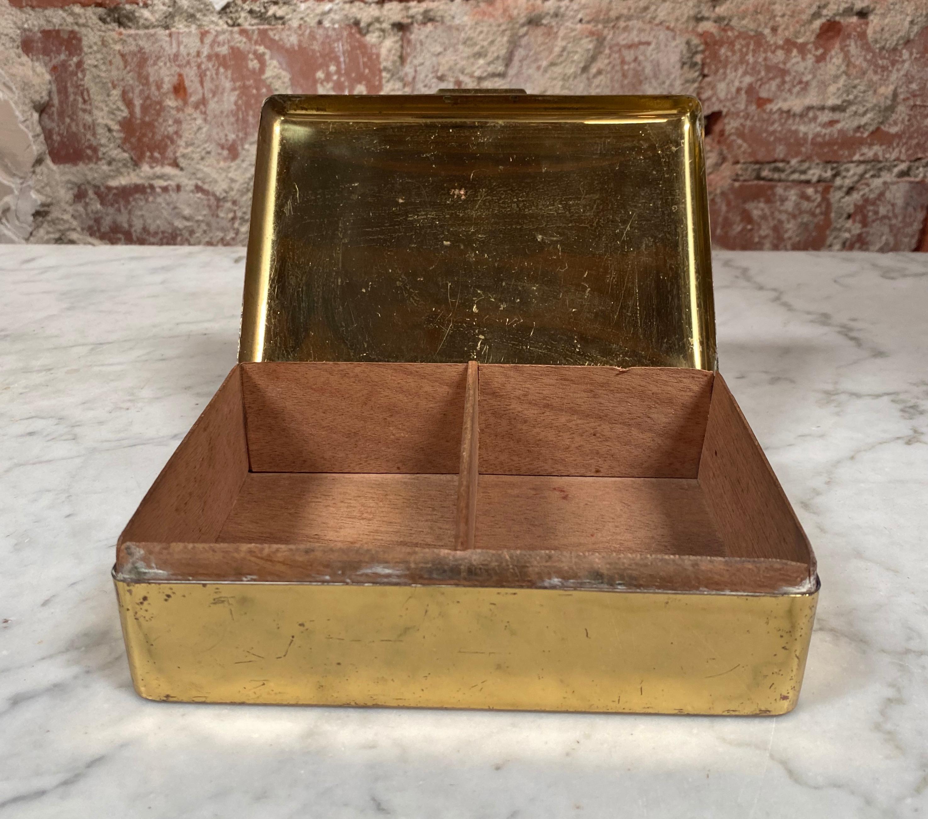 Mid-Century Modern Vintage Italian Decorative Brass Box, 1960s