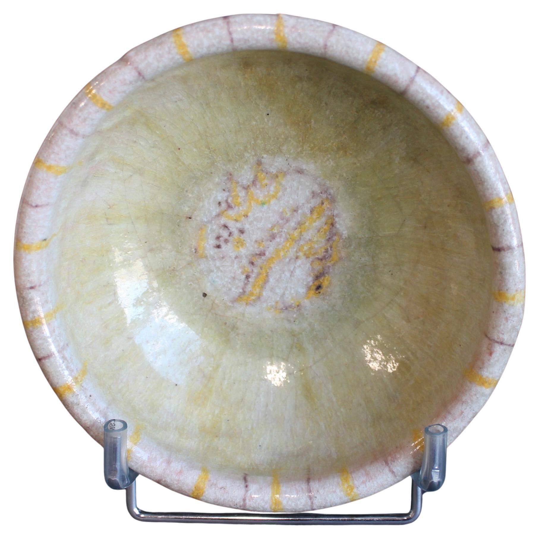 Vintage Italian Decorative Ceramic Bowl by Guido Gambone