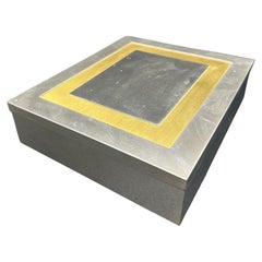 Caja decorativa cromada italiana vintage Italia años 60