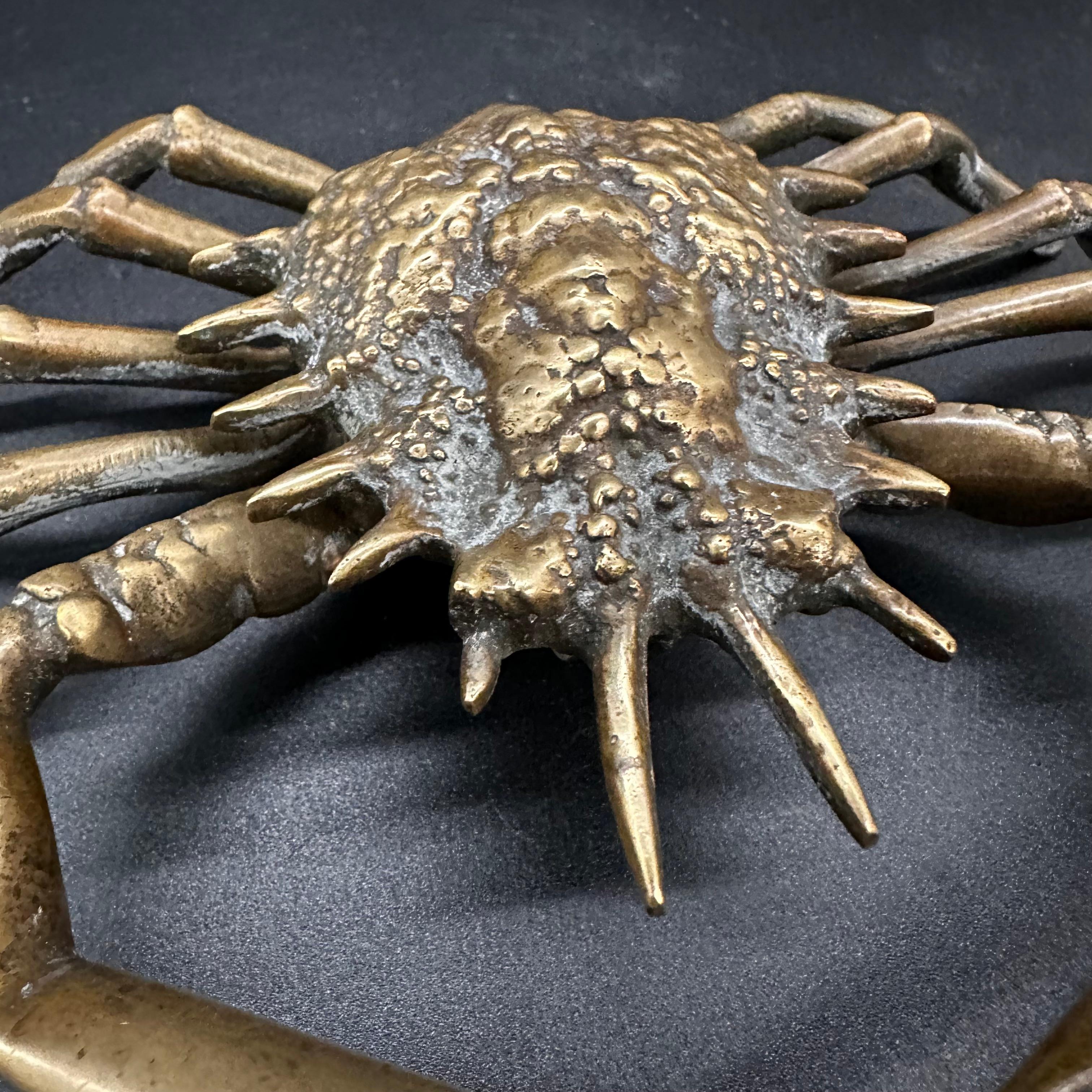 Fin du 20e siècle Sculpture de crabe décorative italienne vintage des années 1980 en vente