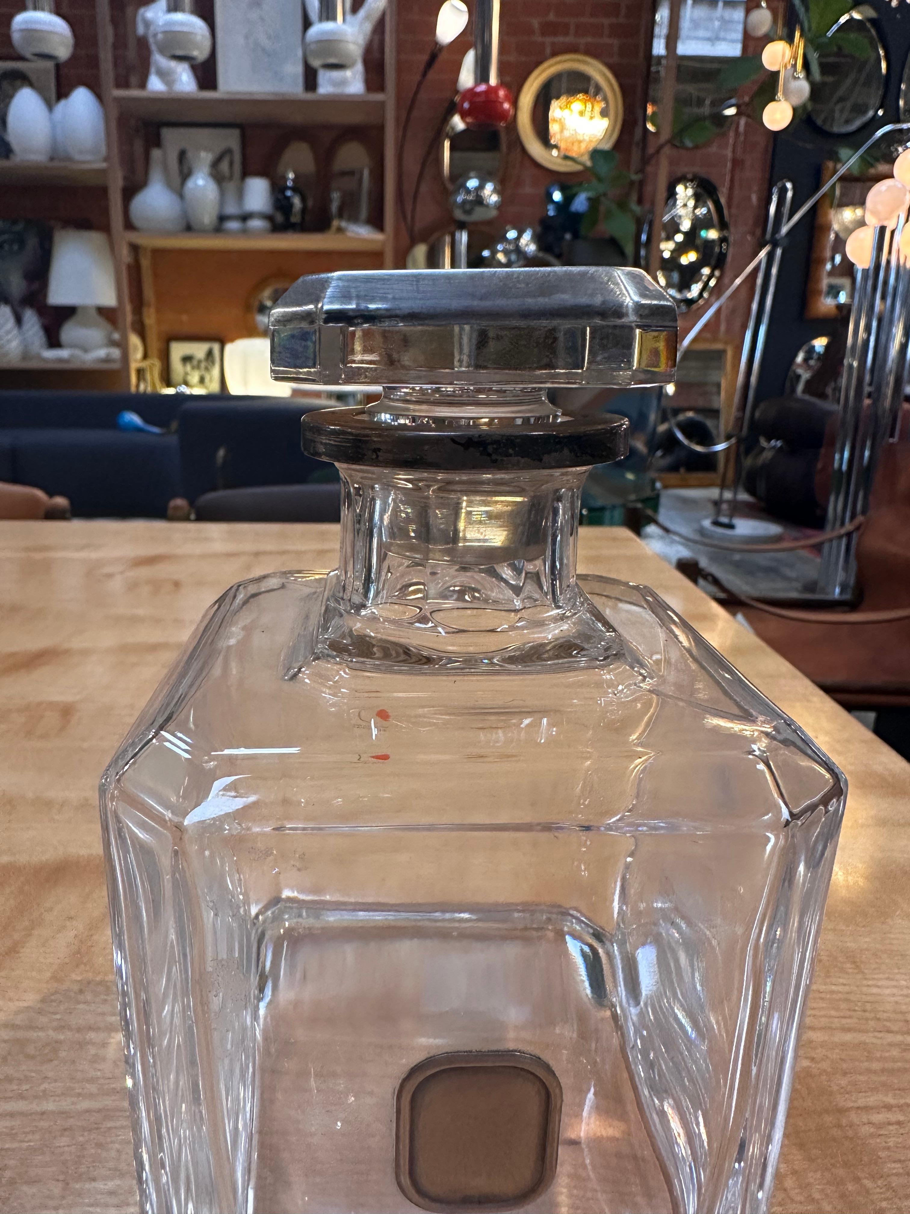 Vintage Italian Decorative Crystal Decanter 1960s For Sale 1