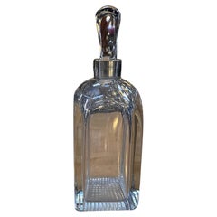 Decantador italiano vintage de cristal decorativo Años 60