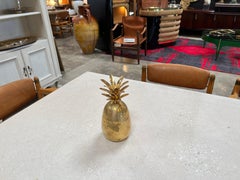 Vintage Italian Decorative Pineapple Brass Box 1970