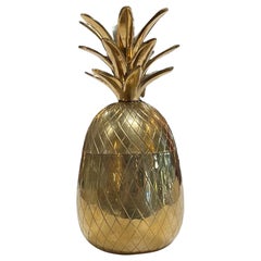 Vintage Italian Decorative Pineapple Brass Box 1970